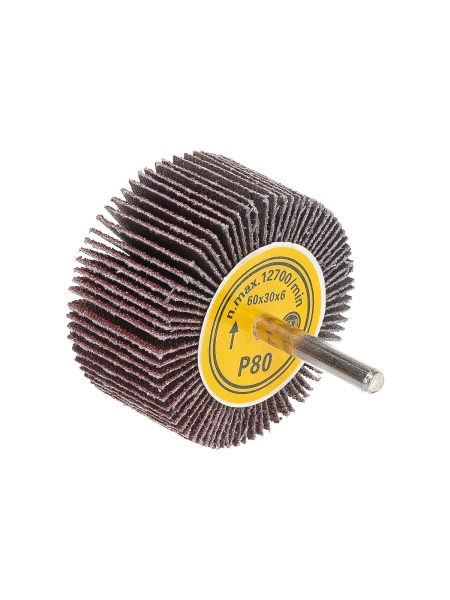 Круг шлифовальный лепестковый на шпильке (60х30х6 мм; P80) Русский Мастер РМ-53319