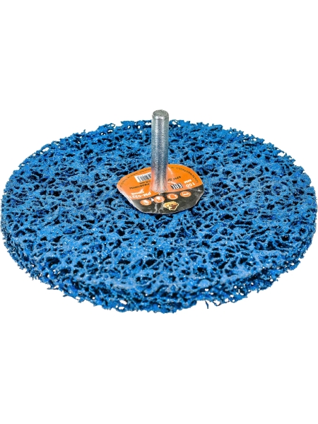 Круг для снятия ржавчины на шпинделе синий (8х150 мм) Русский Мастер РМ-52213
