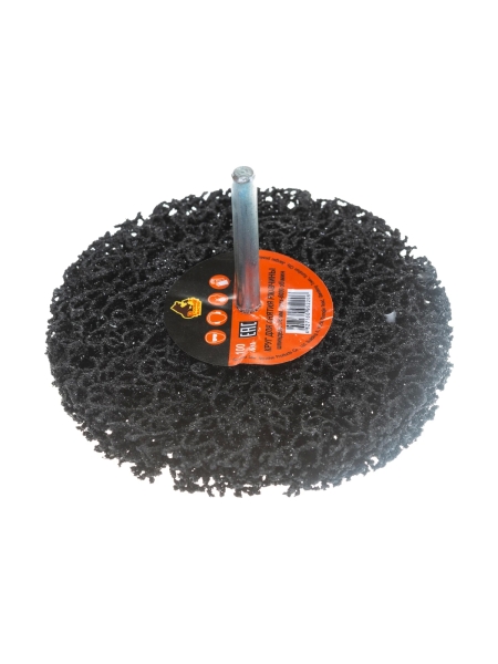 Круг для снятия ржавчины на шпинделе чёрный (6х100 мм) Русский Мастер РМ-52206