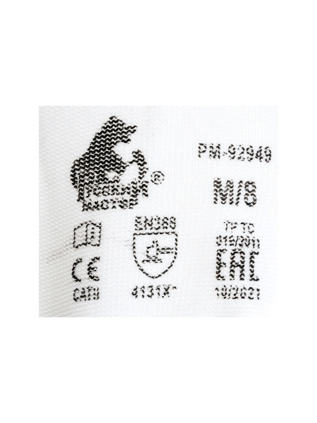 Перчатки с полиуретановым обливом Русский Мастер, белые/черные, р.M/8, 2 шт. РМ-92949