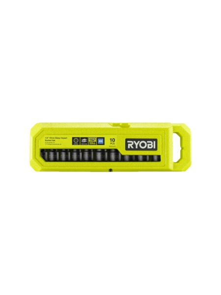 Торцевые головки 10 шт.: 10-24 мм, 1/2"DR RHDIS10PC Ryobi 5132006071