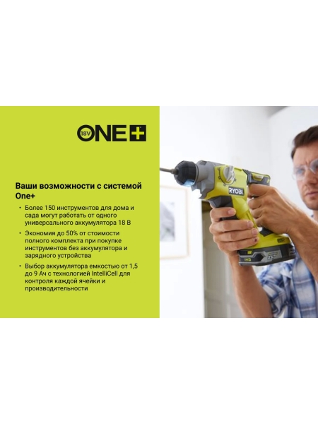 Перфоратор Ryobi ONE+ R18SDS-0 5133002305
