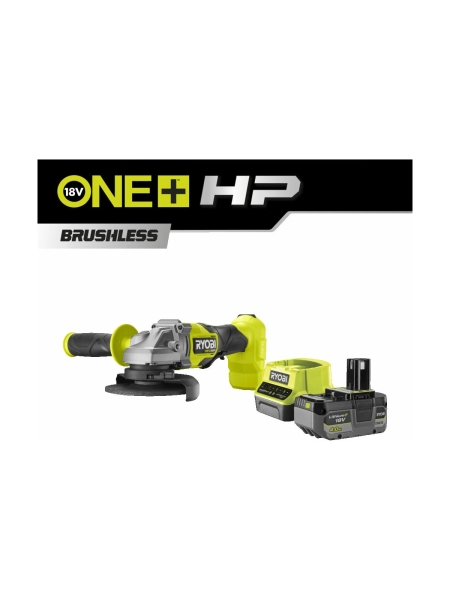 Бесщеточная углошлифмашина Ryobi ONE+ HP RAG18X-1C40S 5133005614