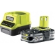 Набор Ryobi ONE+ RC18120-125 5133003359 аккумулятор (18 В; 2.5 А*ч; Li-Ion) и зарядное устройство RC18120