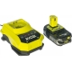 Набор Ryobi ONE+ RBC18L15 5133001910 аккумулятор (18 В, 1.5 А*ч, Li-Ion)  и зарядное устройство