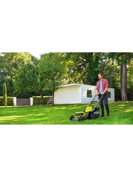 Аккумуляторная бесщеточная газонокосилка Ryobi 18В RY18LMX46A-250, 46см 5133005790