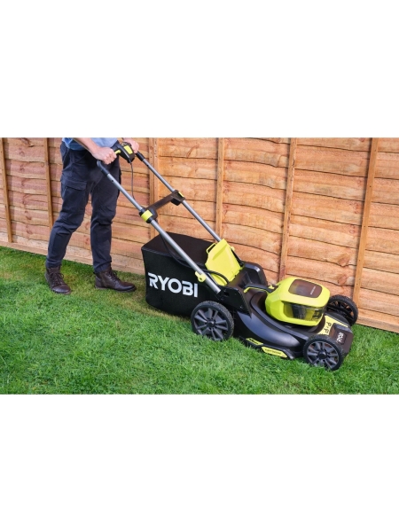 Аккумуляторная бесщеточная газонокосилка Ryobi 18В RY18LMX46A-250, 46см 5133005790