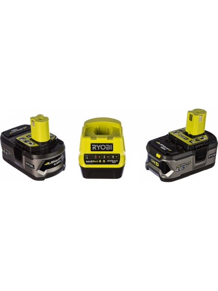 Набор Ryobi ONE+ RC18120-240 5133003363 аккумулятор (18 В; 4.0 А*ч; Li-Ion) 2 шт. и зарядное устройство RC18120