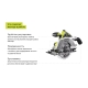 Дисковая пила Ryobi ONE+ R18CS-0 5133002338
