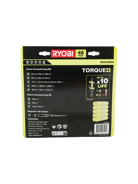 Набор ударных бит 48 шт. Ryobi RAK48SDI 5132003791