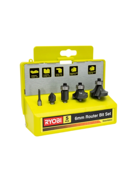 Набор фрез по дереву (5 шт; хвостовик 6 мм) Ryobi RAKRBS5 5132003828