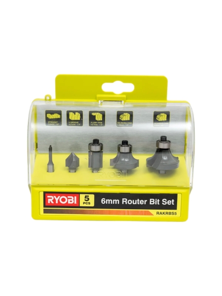Набор фрез по дереву (5 шт; хвостовик 6 мм) Ryobi RAKRBS5 5132003828
