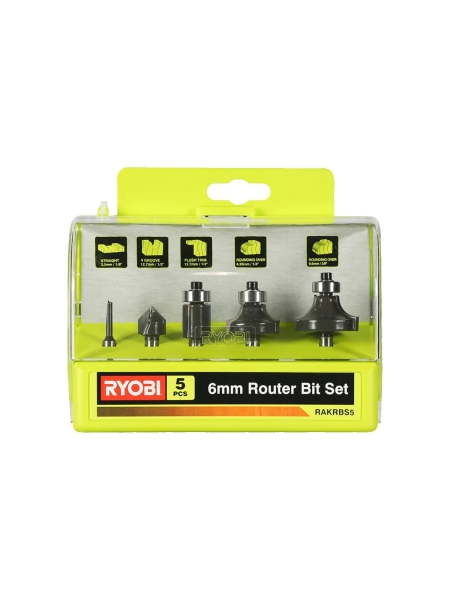 Набор фрез по дереву (5 шт; хвостовик 6 мм) Ryobi RAKRBS5 5132003828