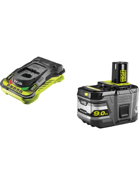 Набор Ryobi ONE+ RC18150-190 5133004421 аккумулятор (18 В, 9.0 A*ч; Li-Ion) и зарядное устройство RC18-150