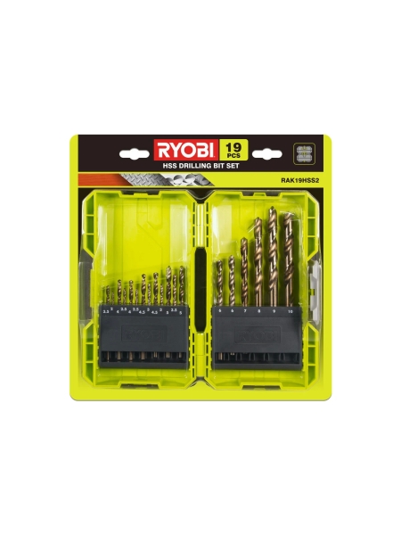 Набор сверл по металлу RAK19HHS2 (19 шт; 2-10 мм) Ryobi 5132004390