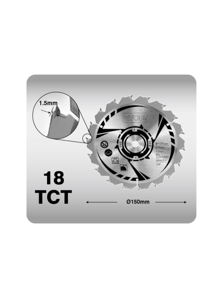 Дисковая пила Ryobi ONE+ R18CSP-0 5133002628