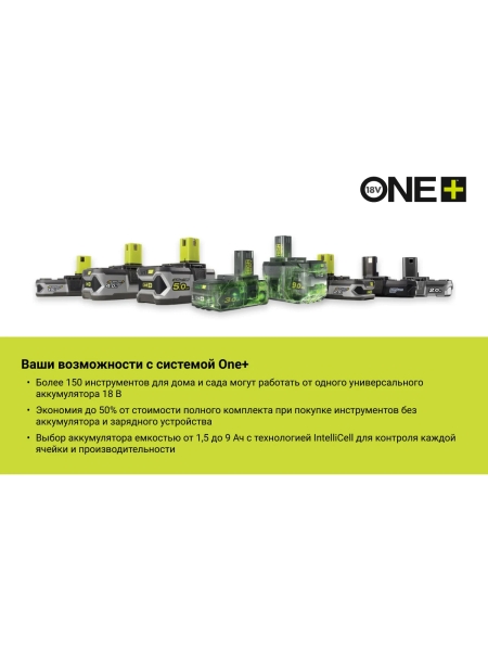 Аккумуляторный гвоздезабиватель Ryobi ONE+ R18N18G-120S 5133003860