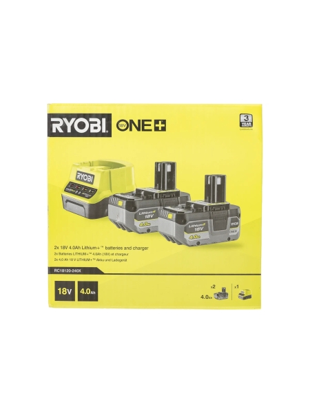 Набор 2xRB1840X + RC18120 RC18120-240X (18В; 4 Ач)  Ryobi 5133005092