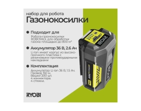 Набор для газонокосилки робота 800 кв.м RIK800 Ryobi