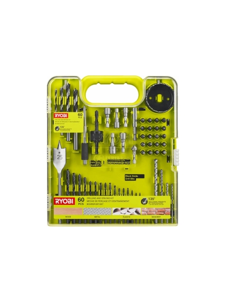 Набор сверл и бит (60 шт.) Ryobi RAKDD60 5132004664