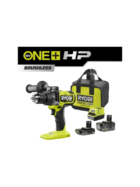 Дрель-шуруповерт Ryobi RPD18X-242S 18В, бесщеточная, ударная 5133005283