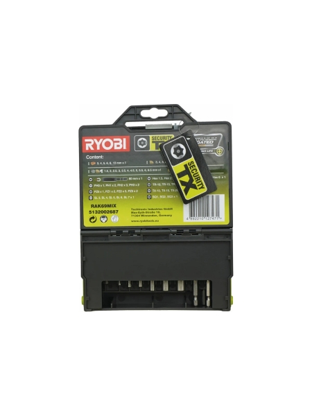 Набор комбинированный RAK69MiX 69 предметов Ryobi 5132002687