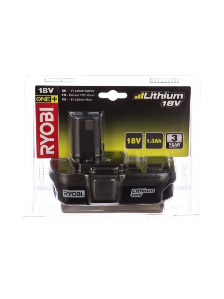 Аккумулятор Ryobi ONE+ RB18L13 5133001904 (18 В; 1.3 А*ч; Li-Ion)