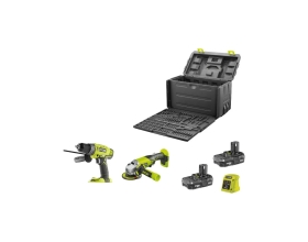 Набор аккумуляторного инструмента Ryobi ONE+: ударная дрель-шуруповерт  R18PD + угловая шлифмашина R18AG R18PDAG-LL13T 5133002739