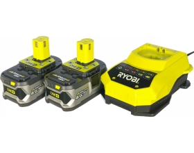 Набор Ryobi ONE+ RBC18LL40 5133001916 аккумулятор (18 В; 4.0 А*ч; Li-Ion) 2 шт. и зарядное устройство