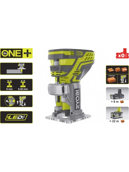 Кромочный фрезер Ryobi ONE+ R18TR-0 5133002917