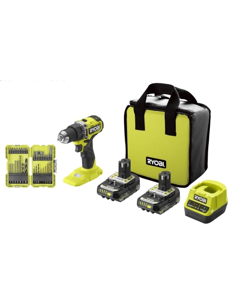 Бесщеточная дрель-шуруповерт Ryobi 18В RDD18C-2C20SA32 5133005624