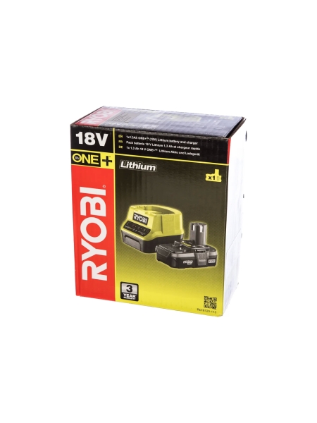 Набор Ryobi ONE+ RC18120-113 5133003354 аккумулятор (18 В; 1.3 А*ч; Li-Ion) и зарядное устройство RC18120