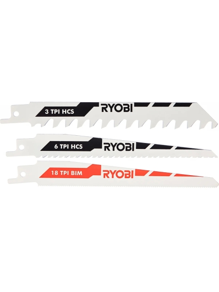 Набор полотен для сабельной пилы 3 шт Ryobi 5132002813