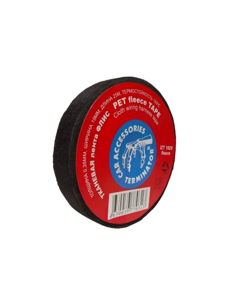 Тканевая противоскрипная салонная изолента Terminator Izt 1925 fleece, 19ммх 25м, толщина 0,3мм 2000344