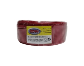 Провод PM Terminator 0,5 100м, сечение 0,5мм², Cu; красный Titan 0020530
