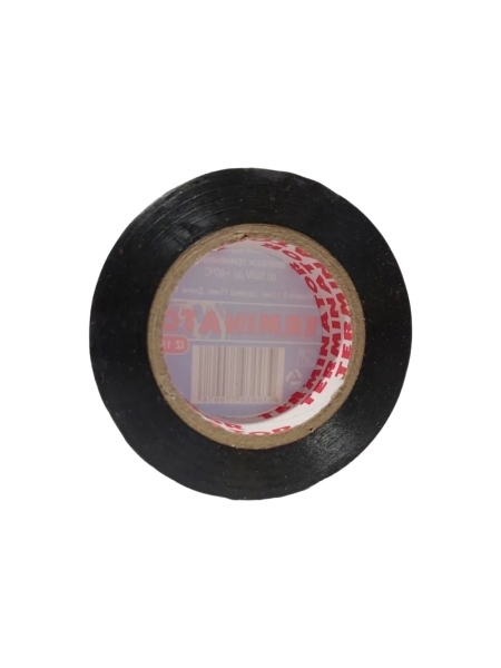 Изолента Terminator Iz 1510fr черная, ПВХ, огнеупорная, 0.13 мм, 15 мм, 10 м 7000001