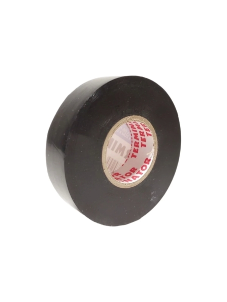 Изолента Terminator Ic6p черная, ПВХ, супер премиум класса, огнеупорная, самозатухающая, всепогодная, 0.18 мм, 19 мм, 20 м 2000326