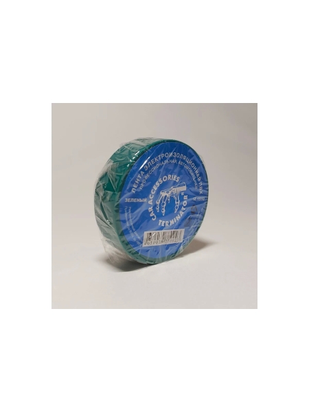 Изолента Terminator Iz 1510g зеленая, ПВХ, 0.13 мм, 15 мм, 10 м 2000426