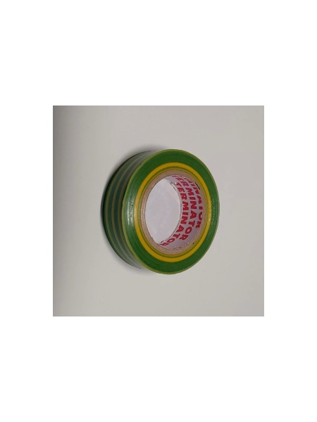 Изолента Terminator Iz 1510g/y желто-зеленая, ПВХ, 0.13 мм, 15 мм, 10 м 2000471