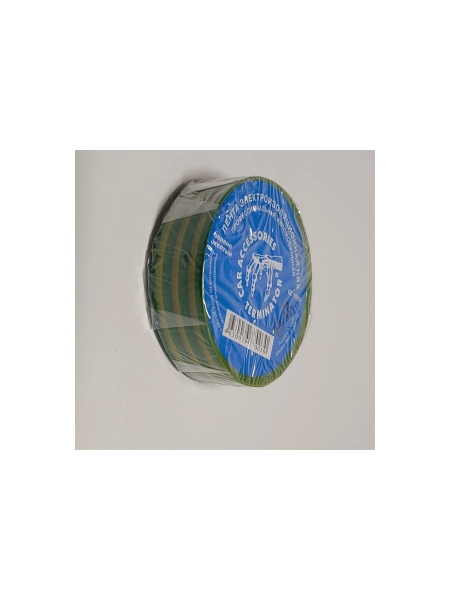 Изолента Terminator Iz 1510g/y желто-зеленая, ПВХ, 0.13 мм, 15 мм, 10 м 2000471