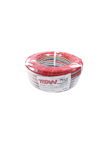 Провод PM Terminator 0,35 7-Pin 100м Titan, плоский ленточный провод 7 жил, медный Titan 0020566