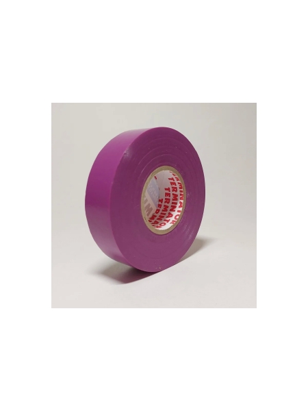 Изолента Terminator Iu1k фиолетовая, ПВХ, огнеупорная, всепогодная, 0.18 мм, 19 мм, 20 м 2000827