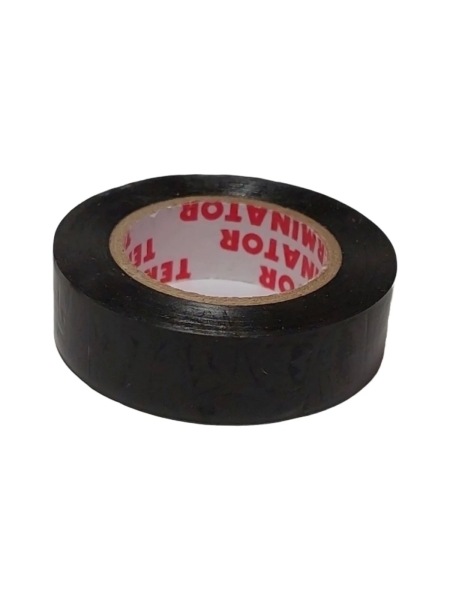 Изолента Terminator Iz 1510fr черная, ПВХ, огнеупорная, 0.13 мм, 15 мм, 10 м 7000001