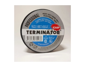 Профессиональная изолента Terminator Ica8p огнеупорная, всепогодная, 0.22 мм, 19 мм, 20 м 2000327