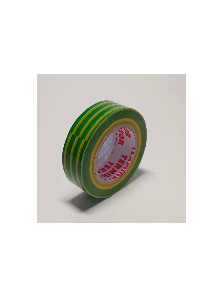 Изолента Terminator Iz 1510g/y желто-зеленая, ПВХ, 0.13 мм, 15 мм, 10 м 2000471