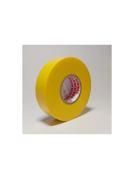 Изолента Terminator Iu1k желтая, ПВХ, огнеупорная, всепогодная, 0.18 мм, 19 мм, 20 м 2000824