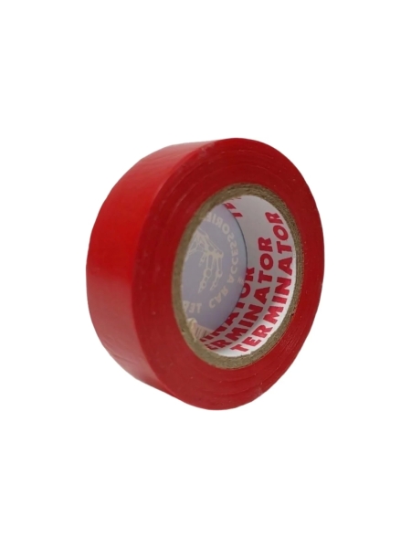 Изолента Terminator Iz 1510r красная, ПВХ, 0.13 мм, 15 мм, 10 м 2000424
