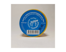 Изолента Terminator Iz 1918y желтая, ПВХ, 0.13 мм, 19 мм, 18.3 м 2000414