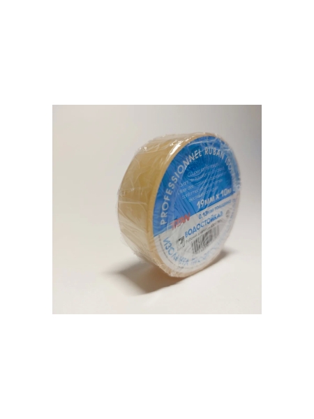 Изолента Terminator Titan 1910 прозрачная, ПВХ, водостойкая, без логотипа/торговой марки, 0.13 мм, 19 мм, 10 м 2000249