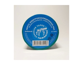 Изолента Terminator Iz 1918g зеленая, ПВХ, 0.13 мм, 19 мм, 18.3 м 2000416